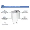 Chargeur secteur FORCE POWER 45W USB-C X2 Recyclé Blanc