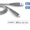 Câble Force Power Ultra-Renforcé USB A vers Lightning 1,2 m Gris