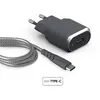 Bigben Connected Kit Force Power Chargeur secteur rapide + Câble renforcé USB vers USB-C