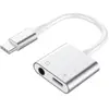 Force Power Adaptateur 2 en 1 USB-C vers Jack 3.5mm/USB-C Renforcé Blanc