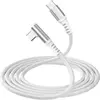 Câble USB-C vers USB-C - FORCE POWER - 60W 3A - Coudé Renforcé - 2m - Blanc