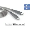 Câble Force Power CBL Ultra-renforcé USB-C vers Lightning 3m Gris