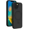 Bigben Coque iPhone 15 Compatible MagSafe Silicone - Noir + Dragonne