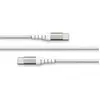 Force Power Câble USB-C vers USB-C 3A Renforcé Réversible Charge et Synchronisation 2m Blanc