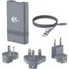 Chargeur + câble FORCE POWER de voyage 65W de voyage GaN USB-A + C