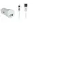 Chargeur voiture 2.4A Charge rapide + Câble USB A/Lightning Blanc Bigb...