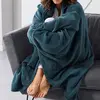 Today Plaid TV à Capuche 165 x 115 Polyester TODAY Essential Paon