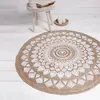 Tapis - TODAY - Tapis rond en jute - D 120 cm - Beige - Naturel