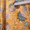 Rideau oeillets floral coton INDIAN FLOWERS SHIVA Vert - 140x240 cm - Today