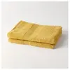 TODAY Essential - Lot de 2 serviettes de toilette 50x90 cm 100% Coton coloris ocre