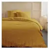 TODAY Parure de lit 2 Personnes 260x240cm Gaze de Coton Unie Ocre