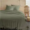 TODAY Parure de lit 2 Personnes 260x240cm Gaze de Coton Unie Sauge