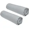 TODAY lot de 2 draps housses essential - 160 x 200 cm - 2 personnse 100% coton - acier