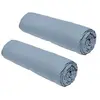 TODAY Essential - Lot de 2 draps Housses 160x200 cm 2 Personnes 100% Coton Denim