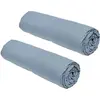 TODAY Essential - Lot de 2 draps Housses 140x190 cm 2 Personnes 100% Coton Denim