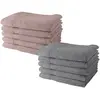 TODAY Ensemble de serviettes de toilette Gris 10 Pièces 70 x 130 cm TU