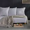 Today Plaid Damier en Polyester 180 x 220 BIEN AU CHAUD Beige