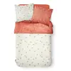 Today Parure de lit 2 personnes Coton Imprimé SQUARE Blanc/Brique