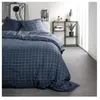 Today Parure de lit - Sunshine - 240 x 260 cm - Coton - Bleu - Carreaux