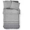 TODAY Parure de lit  2 personnes Coton 57 Fils Imprimé Ines Noir Losange