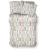 Parure de lit - TODAY - SUNSHINE - Coton - 220x240 cm - Imprimé graphique