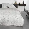 Today Parure de lit 2 personnes imprimé rayures coton  240x260 cm