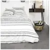 Today Parure de lit 2 personnes imprimé rayures coton  240x260 cm