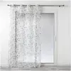Paris Prix Rideau Voilage à oeillets "Ancolie" 140x240cm Blanc