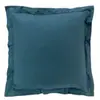 Taie d'oreiller 63 x 63 cm en percale uni 78 fils Bleu Douceur d'Intérieur