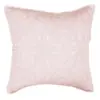 Paris Prix HOUSSE DE COUSSIN +ENCART 40 x 40 CM MICROFIBRE UNIE LAVEE FLORETTE ROSE