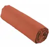 DOUCEUR D'INTÉRIEUR Drap housse 2 personnes 180 x 200 cm percale uni 78 fils bonnet 30 cm Terracotta