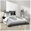 DOUCEUR D'INTERIEUR Parure housse de couette 240 x 220 cm Attrape reve noir et blanc