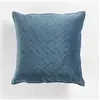 Paris Prix Housse de coussin +encart 40 x 40 cm velours uni bellanda Bleu