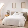 DOUCEUR D'INTÉRIEUR Parure de lit 3 pièces 260 x 240 cm en fils teints lavés unis   meline blanc (60 fils) 1644993-blanc