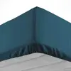 DOUCEUR D'INTERIEUR Drap housse 90x190 cm - Bonnet 30 cm - 100% coton - Bleu