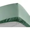 Douceur d'Intérieur Drap housse - Percale - 140 x 190 cm - 78 fils - Vert - Coton naturel