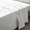 Drap plat 2 personnes 240x300 cm - Percale 100% coton Blanc