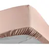 Douceur d'Intérieur Drap housse 160x200 cm - Percale 100% coton - Bonnet 30 cm Nude