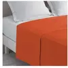 douceur d'intérieur, Drap Plat (180 x 290 cm) Lina Paprika, 100% Coton