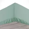 Douceur d'Intérieur Drap housse Biolina en coton biologique vert sauge bonnet 30 cm 140x190