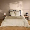 Housse de couette - 220x240 cm + taies - Velours sable - Marron