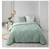 DOUCEUR D'INTÉRIEUR Housse de couette réversible 260 x 240 cm   Coton 57 fils Cassia Sauge