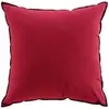 Douceur d'Intérieur Coussin Déhoussable (50 X 50 Cm) Mistraline Bordeaux, Coton Recyclé