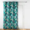 Douceur d'Intérieur Rideau déco à oeillets 140 x 260 cm polyester imprimé Ornella Emeraude