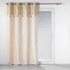 Douceur d'Intérieur Rideau 140x240cm imprimé metallisé avec pompons - 140x240cm - Doré