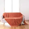Douceur d'Intérieur, Plaid (180 x 220 cm) Arya Terracotta, Flanelle Relief