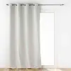Douceur d'Intérieur Rideau à oeillets 140 x 260 cm doublé polaire isolant Jupiter Naturel
