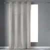 Douceur d'Intérieur VELVETINE Rideau, Polyester, Gris, 140 x 240 CM