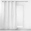 Douceur d'Intérieur Bricoline - Rideau a oeillets 140 x 260 cm jacquard Floriss Blanc