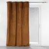Douceur d'Intérieur Rideau à oeillets 140 x 260 cm velours côtelé Casual Camel